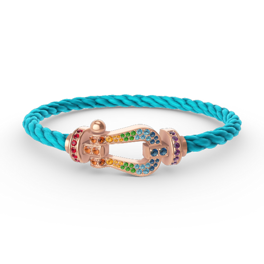 [Vintora]FORCE LARGE HORSESHOE  COLORED DIAMOND BRACELET Vintora GOLD