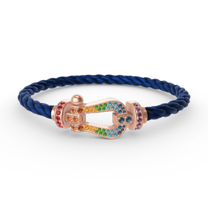 [Vintora]FORCE LARGE HORSESHOE  COLORED DIAMOND BRACELET Vintora GOLD