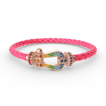 [Vintora]FORCE LARGE HORSESHOE  COLORED DIAMOND BRACELET Vintora GOLD