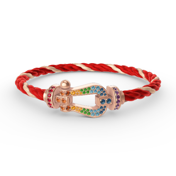 [Vintora]FORCE LARGE HORSESHOE  COLORED DIAMOND BRACELET Vintora GOLD
