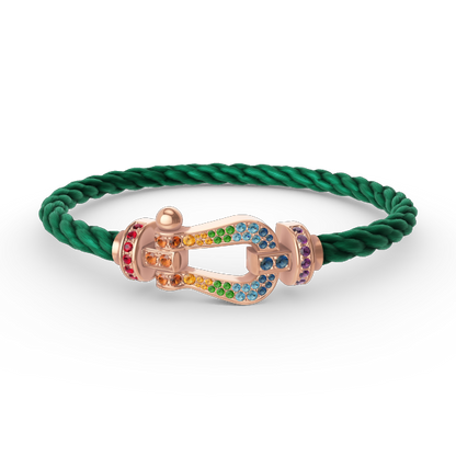 [Vintora]FORCE LARGE HORSESHOE  COLORED DIAMOND BRACELET Vintora GOLD