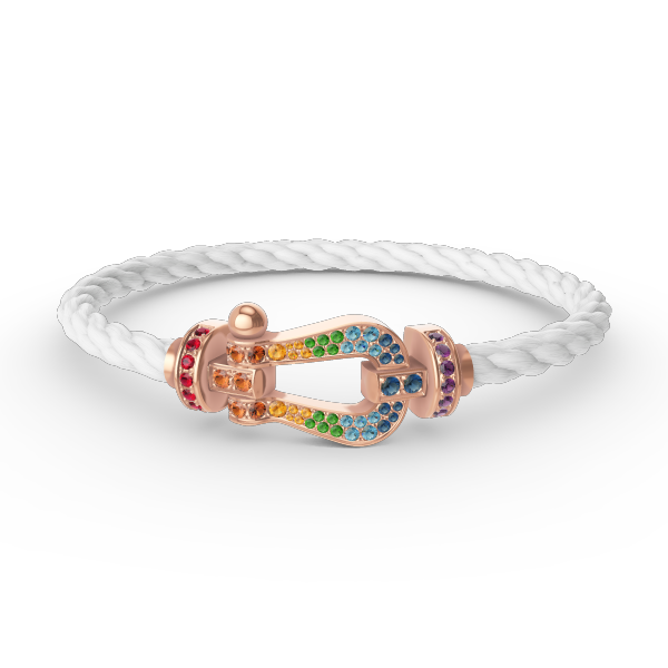 [Vintora]FORCE LARGE HORSESHOE  COLORED DIAMOND BRACELET Vintora GOLD