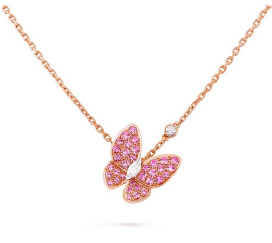 [Vintora]BUTTERFLY RED DIAMOND Vintora GOLD NECKLACE