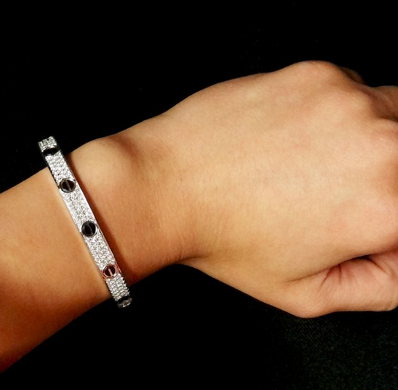 [Vintora]LOVE BRACELET 6.1MM DIAMOND-PAVED CERAMIC