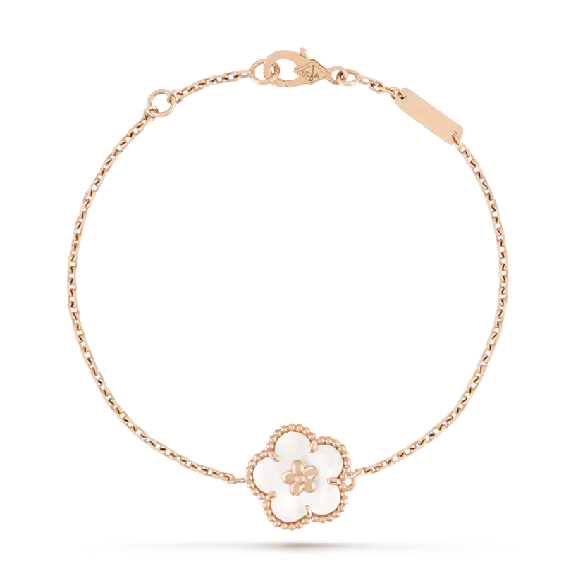 [Vintora]LUCKY WHITE MOP PLUM BLOSSOM  BRACELET