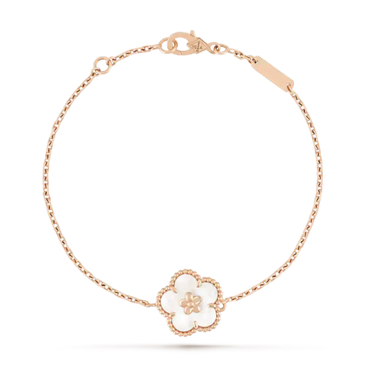 [Vintora]LUCKY WHITE MOP PLUM BLOSSOM  BRACELET