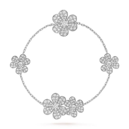 [Vintora]FRIVOLE SILVER 5 FLOWERS BRACELET
