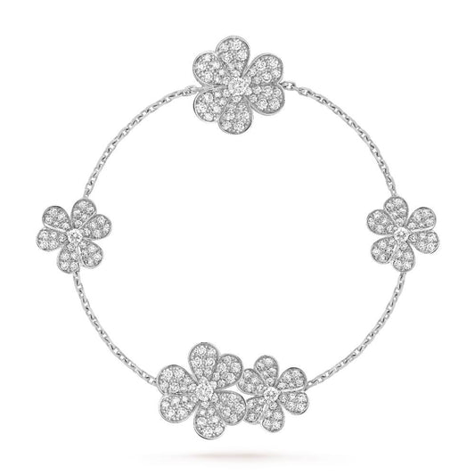 [Vintora]FRIVOLE SILVER 5 FLOWERS BRACELET