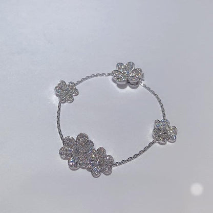 [Vintora]FRIVOLE SILVER 5 FLOWERS BRACELET