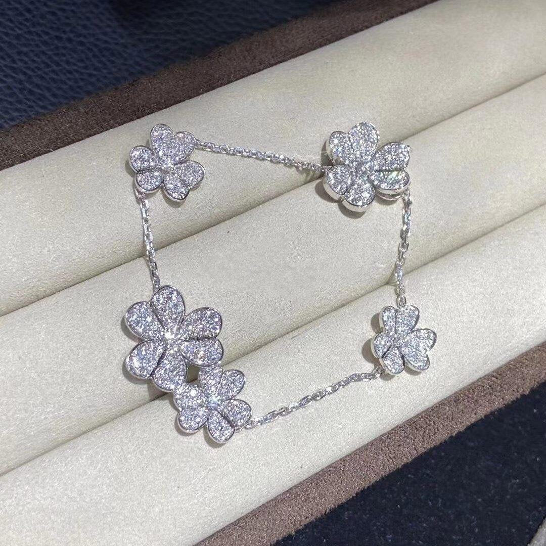 [Vintora]FRIVOLE SILVER 5 FLOWERS BRACELET