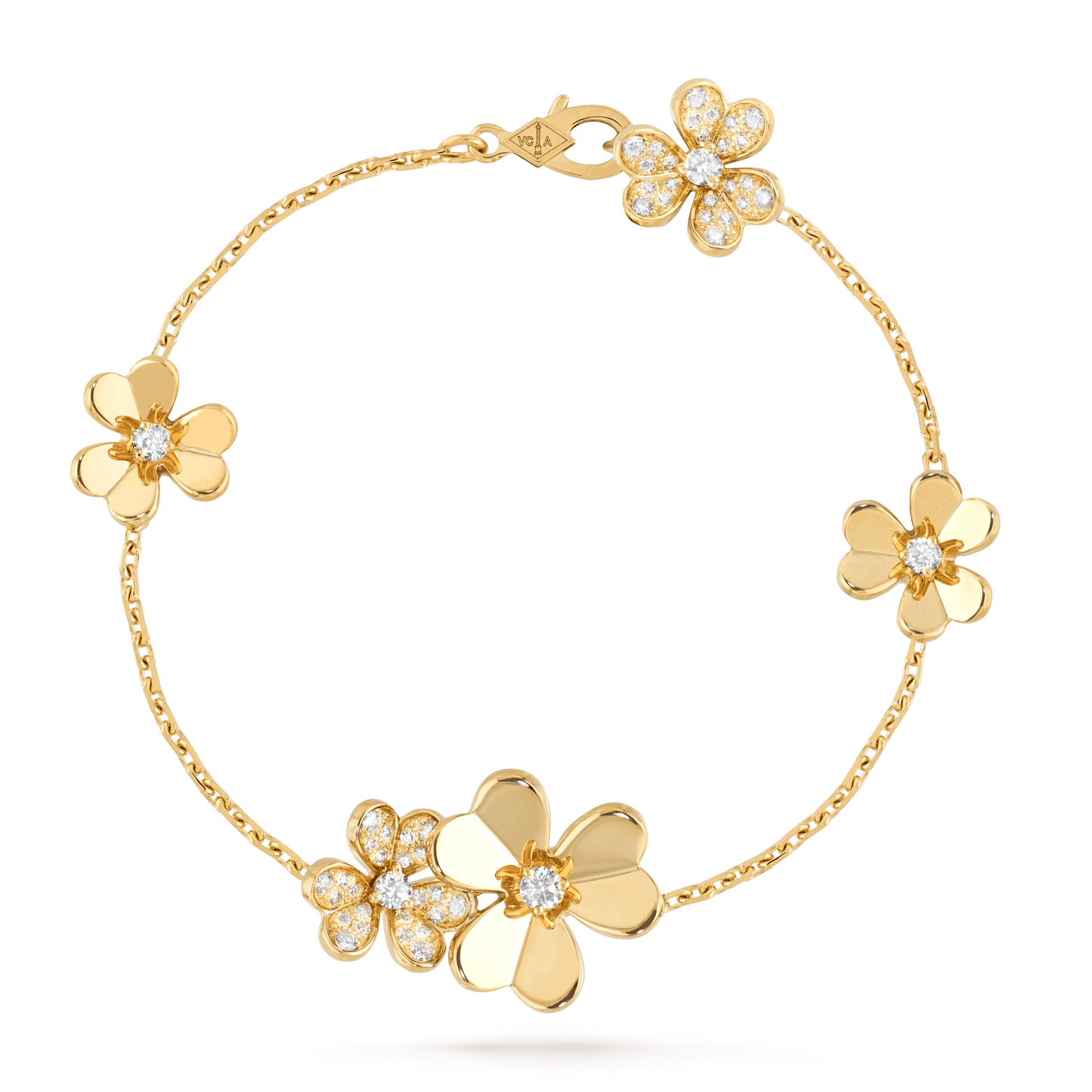 [Vintora]FRIVOLE GOLD 5 FLOWERS BRACELET