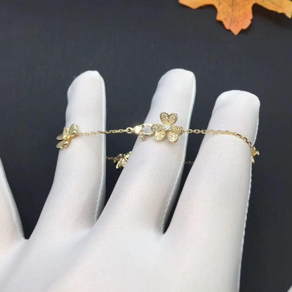 [Vintora]FRIVOLE GOLD 5 FLOWERS BRACELET