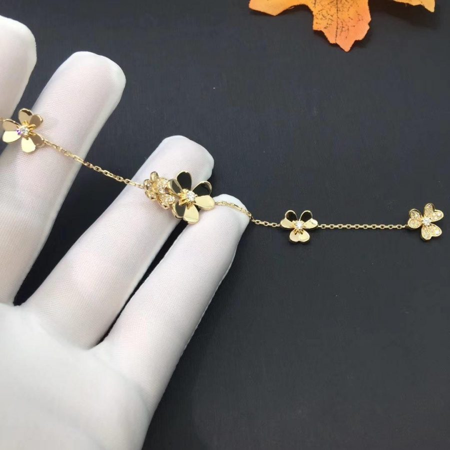 [Vintora]FRIVOLE GOLD 5 FLOWERS BRACELET