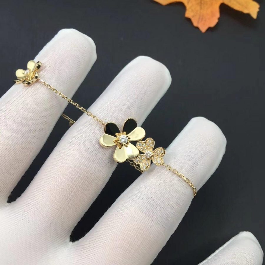 [Vintora]FRIVOLE GOLD 5 FLOWERS BRACELET