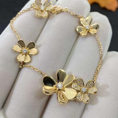 [Vintora]FRIVOLE GOLD 5 FLOWERS BRACELET