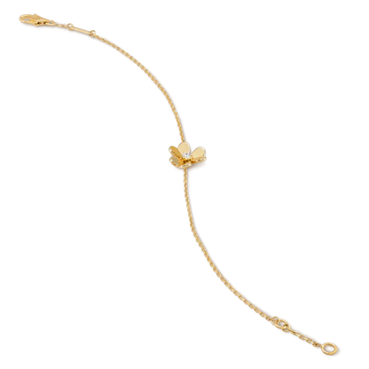 [Vintora]FRIVOLE GOLD FLOWER PINK MALACHITE BRACELET