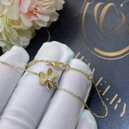 [Vintora]FRIVOLE GOLD FLOWER PINK MALACHITE BRACELET