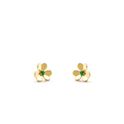 [Vintora]FRIVOLE  FLOWER MALACHITE EARRINGS