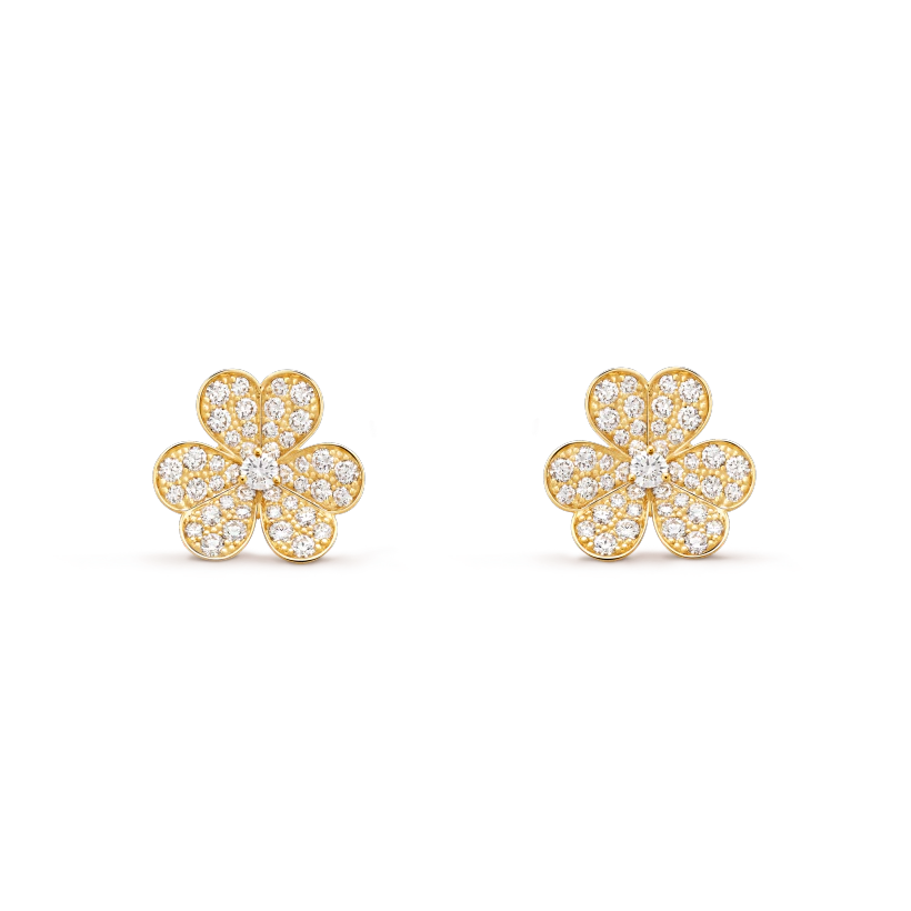 [Vintora]FRIVOLE GOLD FLOWER DIAMOND EARRINGS