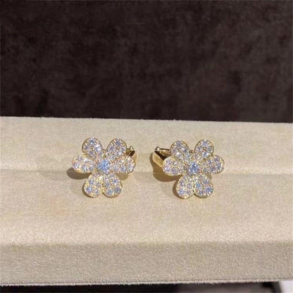 [Vintora]FRIVOLE GOLD FLOWER DIAMOND EARRINGS