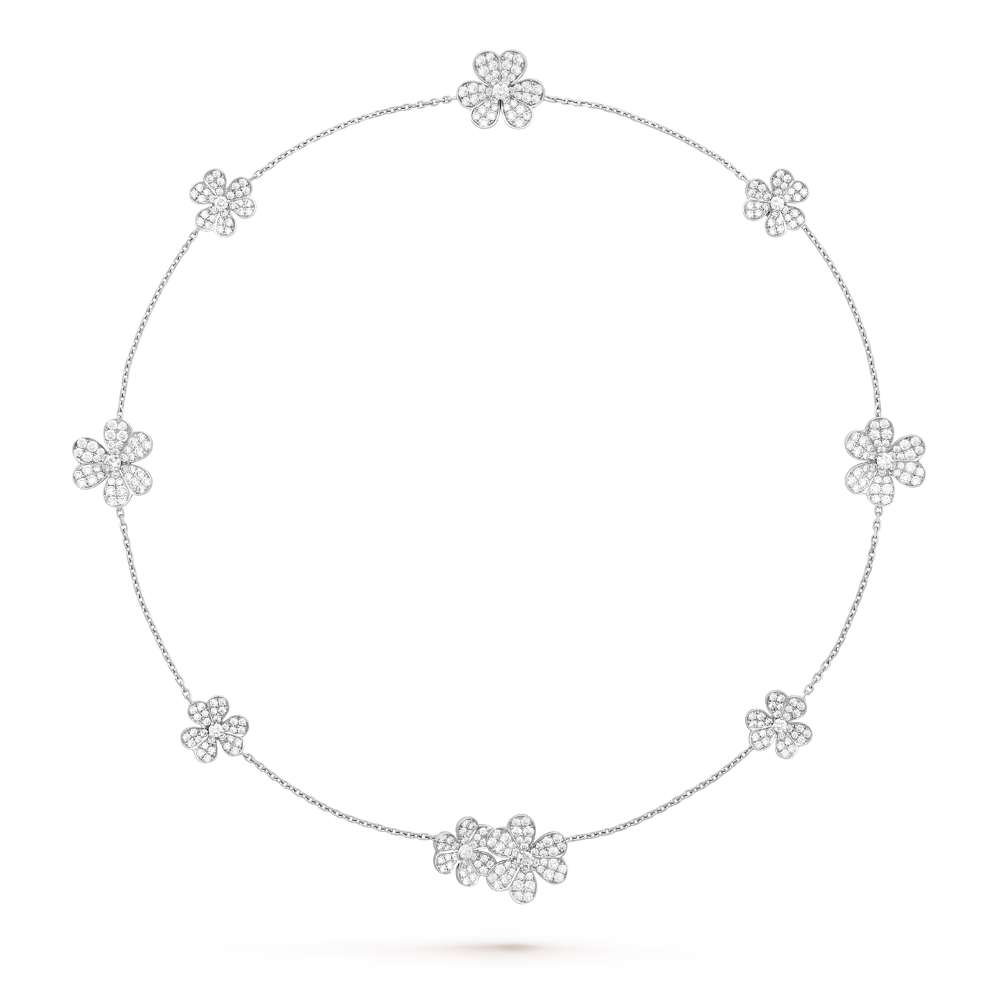 [Vintora]FRIVOLE SILVER 9 FLOWERS NECKLACE