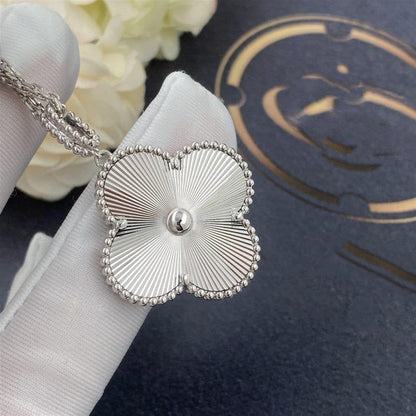[Vintora]CLOVER 25MM SILVER BIG CLOVER NECKLACE
