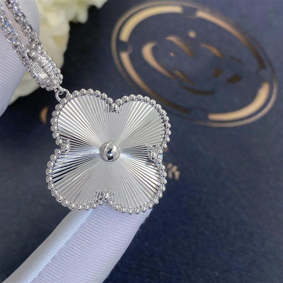 [Vintora]CLOVER 25MM SILVER BIG CLOVER NECKLACE