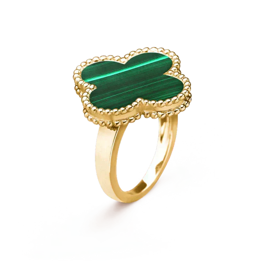 [Vintora]CLOVER MALACHITE RING