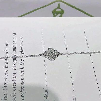 [Vintora]CLOVER  SINGLE FLOWER BRACELET SILVER