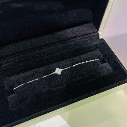 [Vintora]CLOVER  SINGLE FLOWER BRACELET SILVER