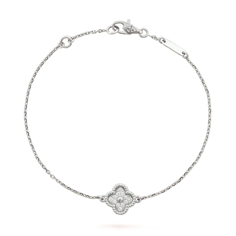 [Vintora]CLOVER  SINGLE FLOWER BRACELET SILVER