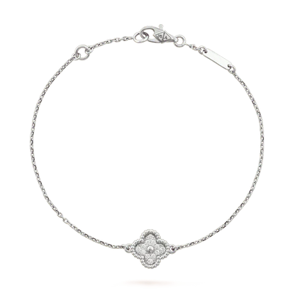 [Vintora]CLOVER  SINGLE FLOWER BRACELET SILVER