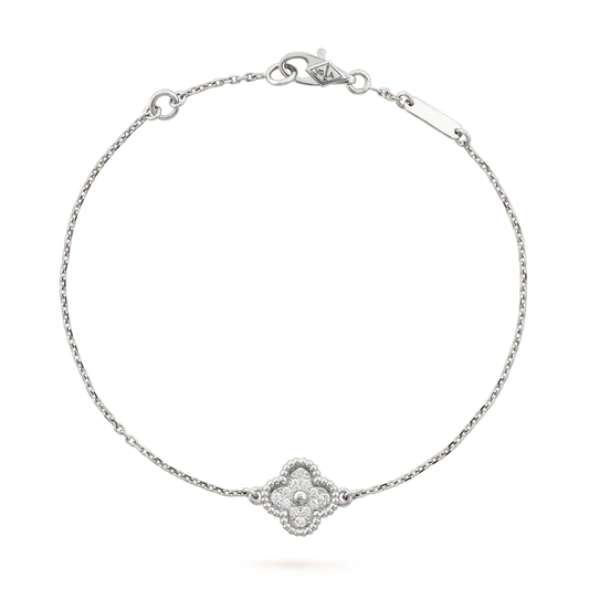 [Vintora]CLOVER  SINGLE FLOWER BRACELET SILVER