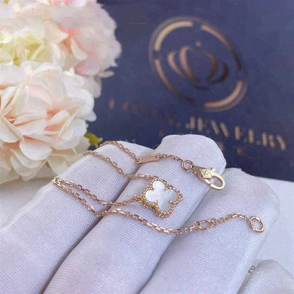 [Vintora]CLOVER WHITE MOP SINGLE FLOWER BRACELET