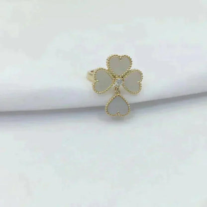 [Vintora]SWEET CLOVER WHITE MOP RING