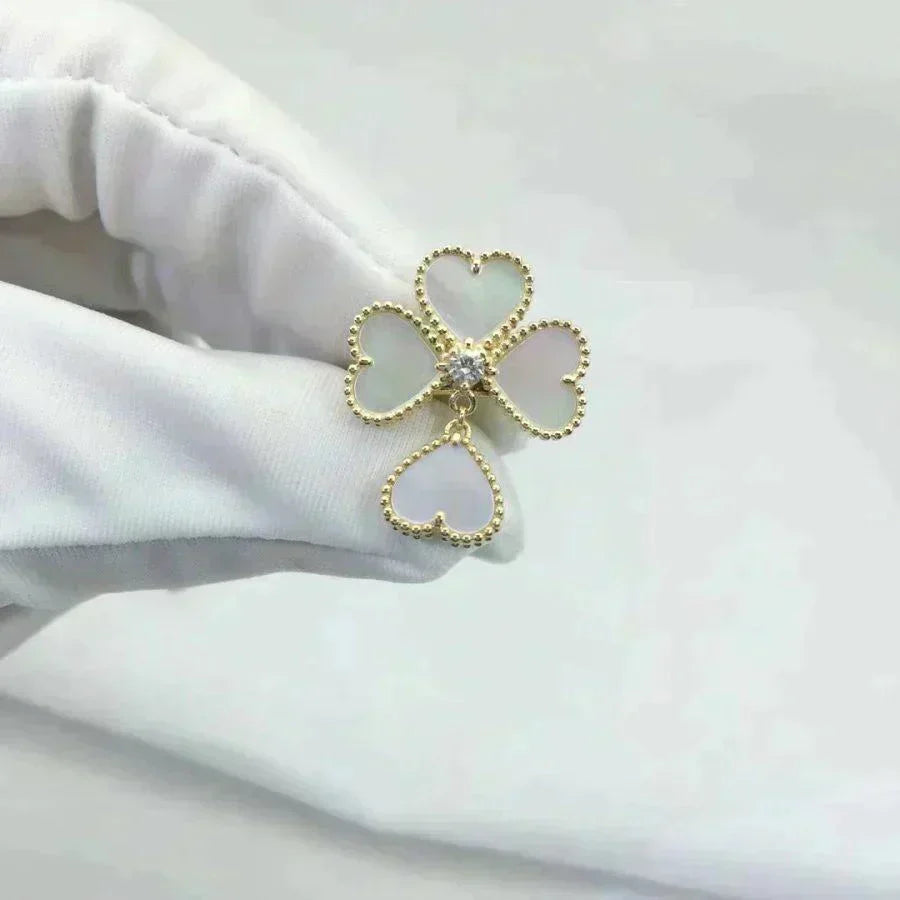 [Vintora]SWEET CLOVER WHITE MOP RING
