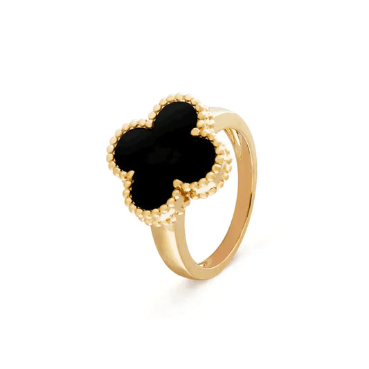 [Vintora]CLOVER ONYX RING