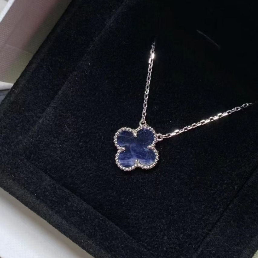 [Vintora]CLOVER 15MM PIETERSITE NECKLACE SILVER
