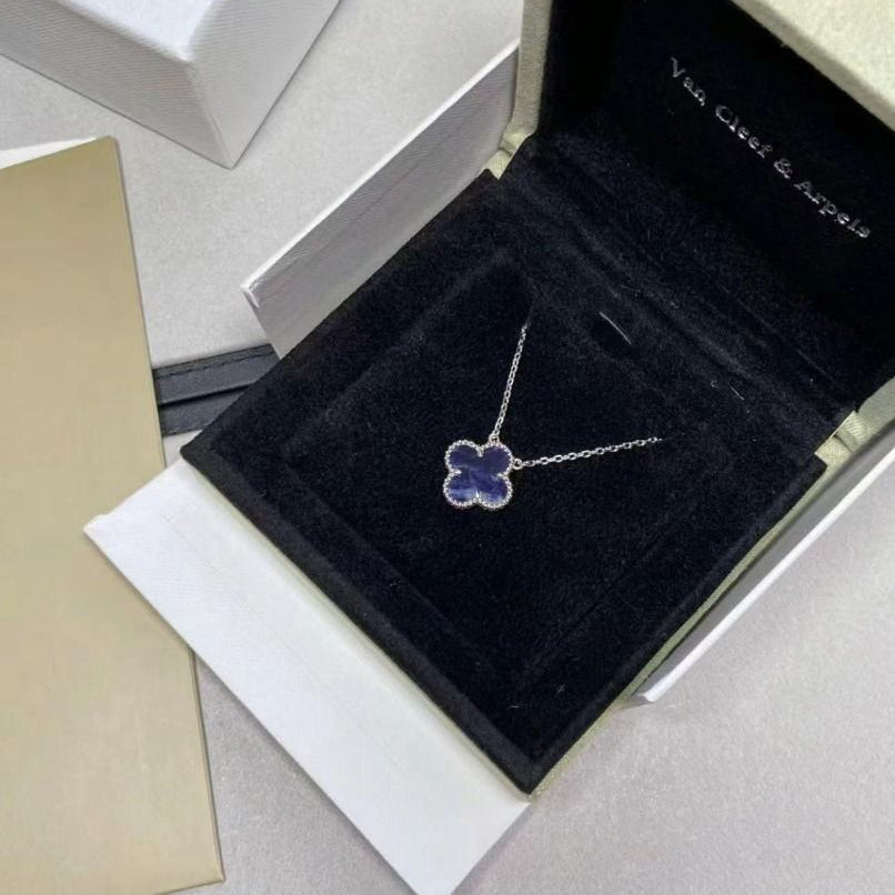 [Vintora]CLOVER 15MM PIETERSITE NECKLACE SILVER