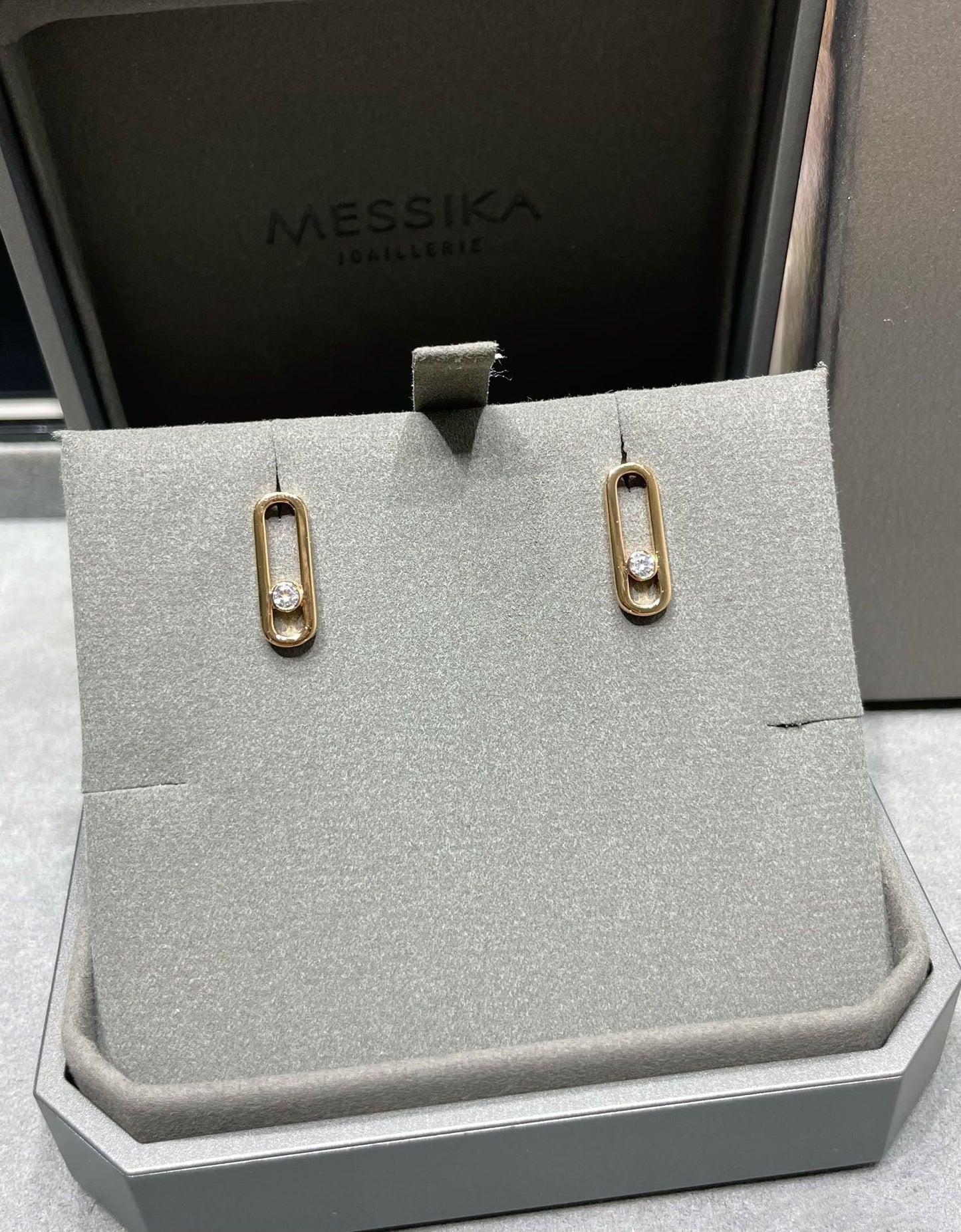 [Vintora]MOVE UNO SMALL 1 DIAMOND EARRINGS