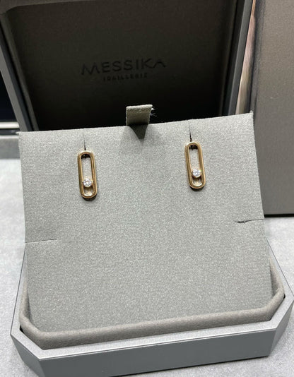 [Vintora]MOVE UNO SMALL 1 DIAMOND EARRINGS
