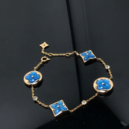 [Vintora]STAR AND SUN 4 MOTIF BLUE BRACELET
