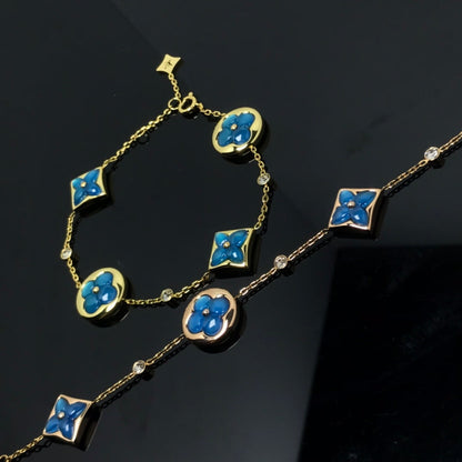 [Vintora]STAR AND SUN 4 MOTIF BLUE BRACELET