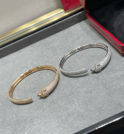 [Vintora]PANTHERE FULL DIAMOND OPEN BRACELET