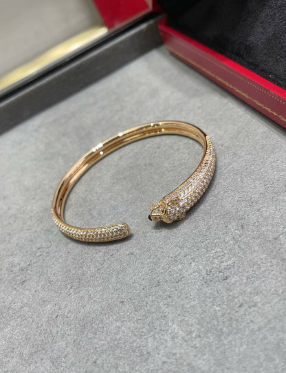 [Vintora]PANTHERE FULL DIAMOND OPEN BRACELET