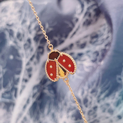 [Vintora]LUCKY SPRING 1 MOTIF PINK GOLD BRACELET