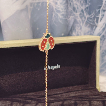[Vintora]LUCKY SPRING 1 MOTIF PINK GOLD BRACELET