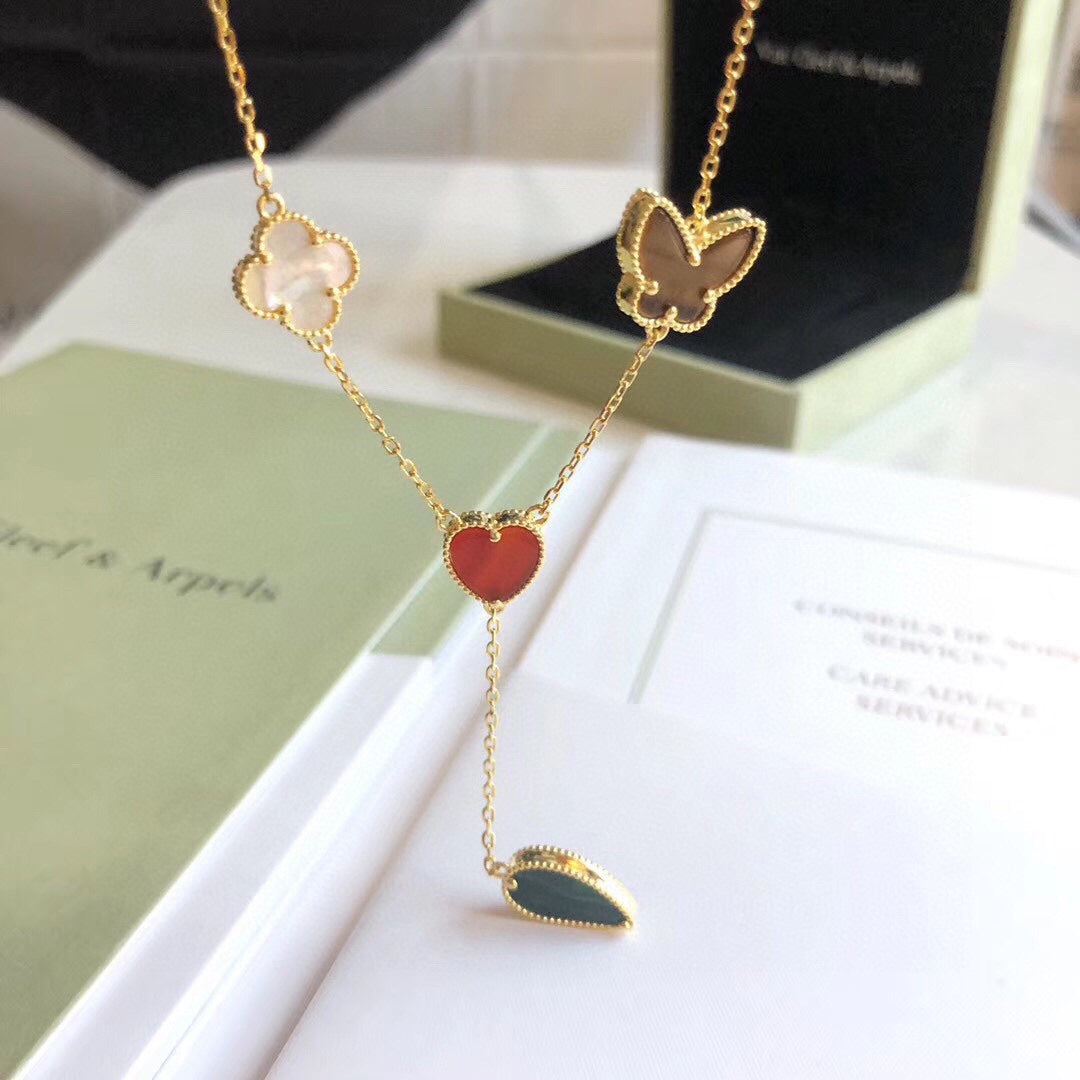 [Vintora]LUCKY SPRING 4 MOTIFS Vintora GOLD NECKLACE
