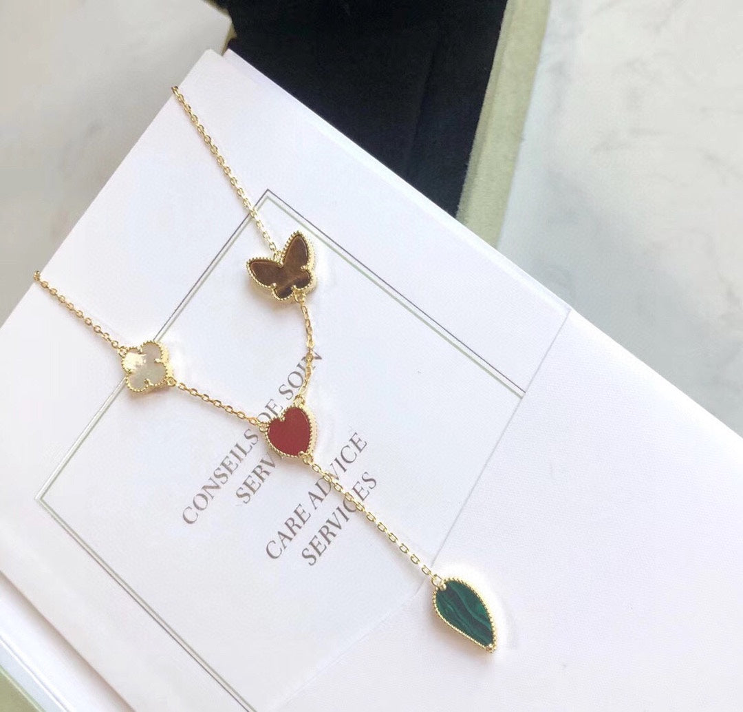 [Vintora]LUCKY SPRING 4 MOTIFS Vintora GOLD NECKLACE