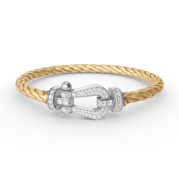 [Vintora]FORCE LARGE HORSESHOE FULL DIAMOND BRACELET SILVER